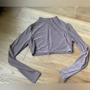 Club London cropped long sleeve mock neck 6